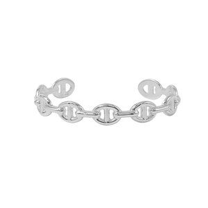 HERMES Chaine d'Ancre Bangle Size LG SV925 Silver